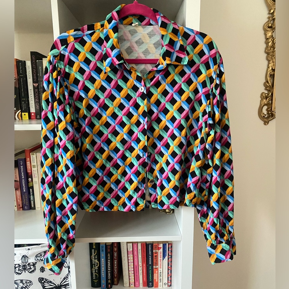 FBC Long Sleeve Soft Linen Fantasy Blouse - Picture 3 of 6